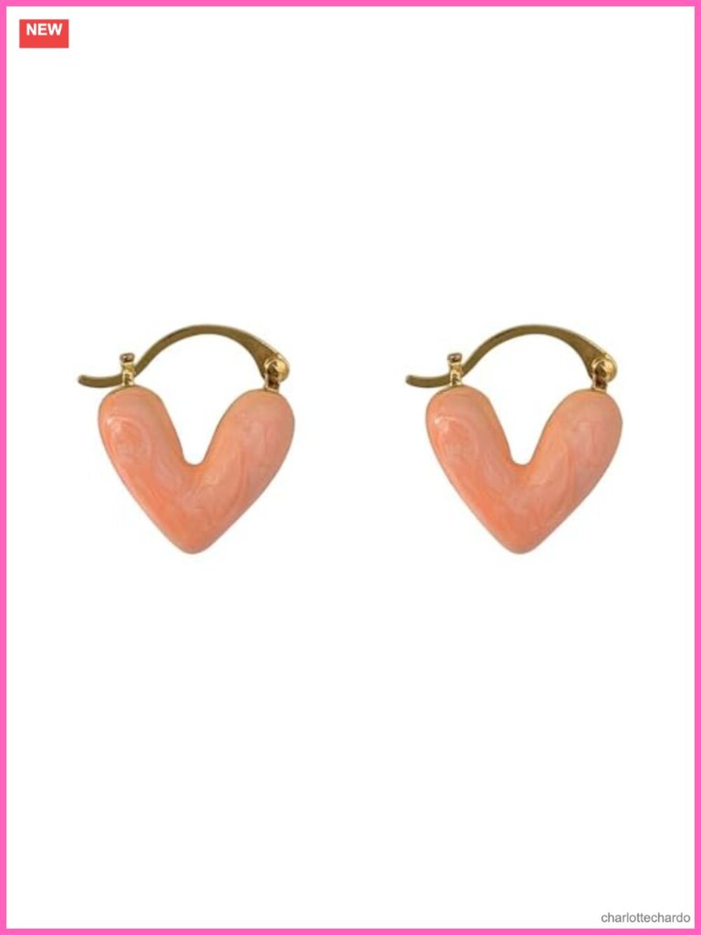 Heart Hoop Earrings Alloy Charm Cute Enamel Huggie Lightweight Women Fashion